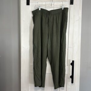 Old Navy - Linen Wide Leg Pants - Olive